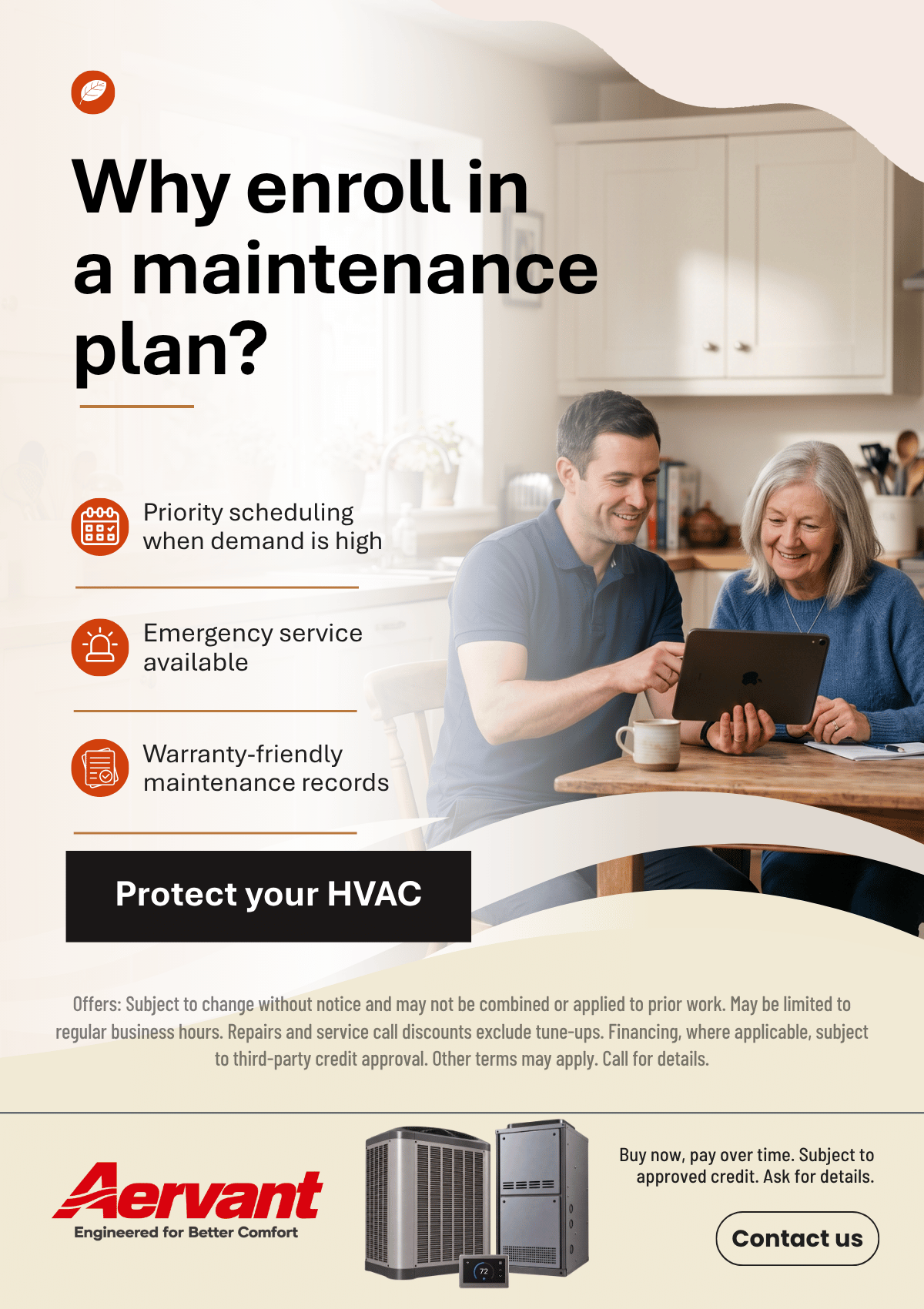 Maintenance plan email artwork placed into the email’s image block