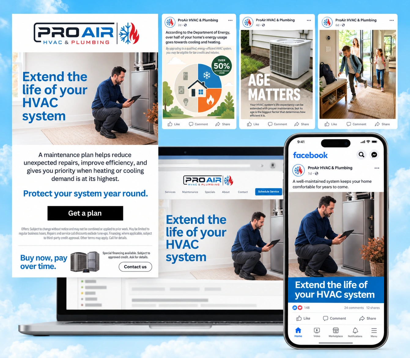 FastPacks email and social media creative displayed across screens