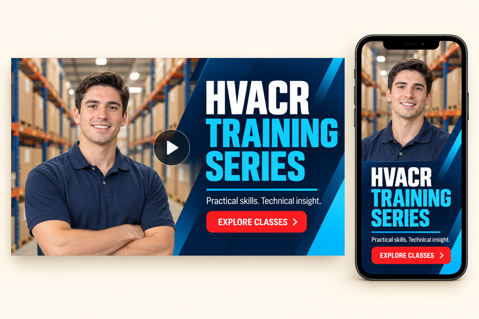Training series promotion across video artwork and email